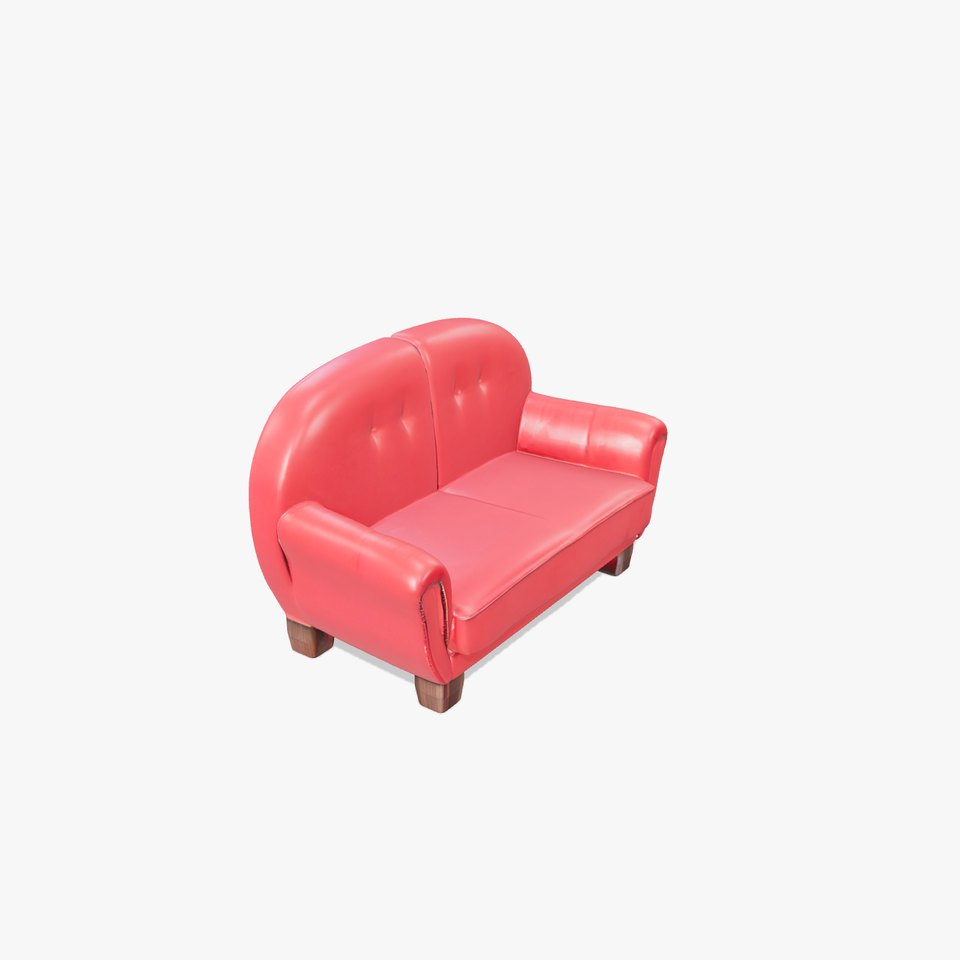 Red Velvet Sofa model pack